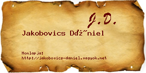 Jakobovics Dániel névjegykártya